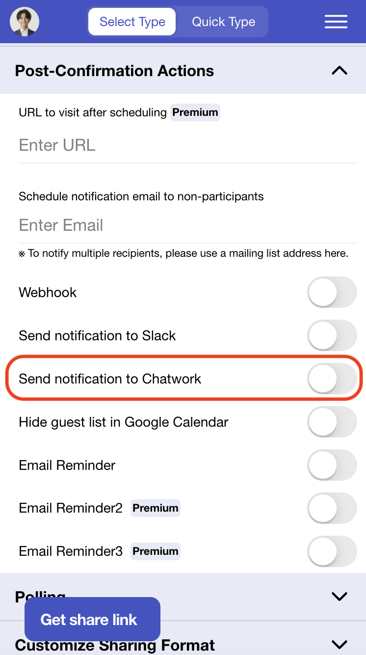 Scheduling Page Configuration