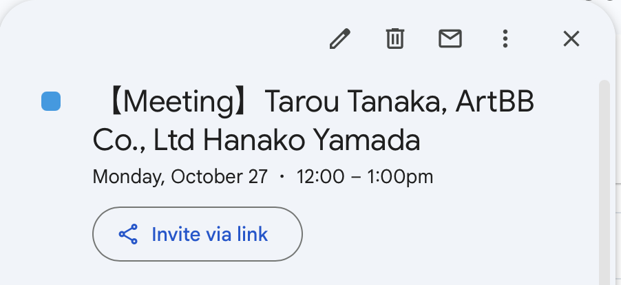 Display on Google Calendar